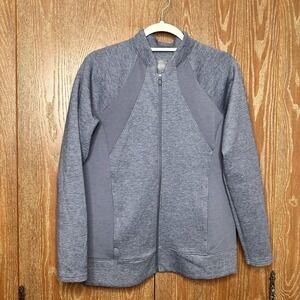 Under Armour ColdGear Fitted Blue Heathered Full Zip Athletic Jacket‎ Women's SM